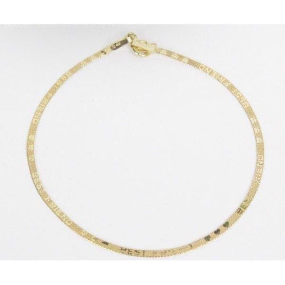 14k gold reverisble BEST FRIEND bracelet